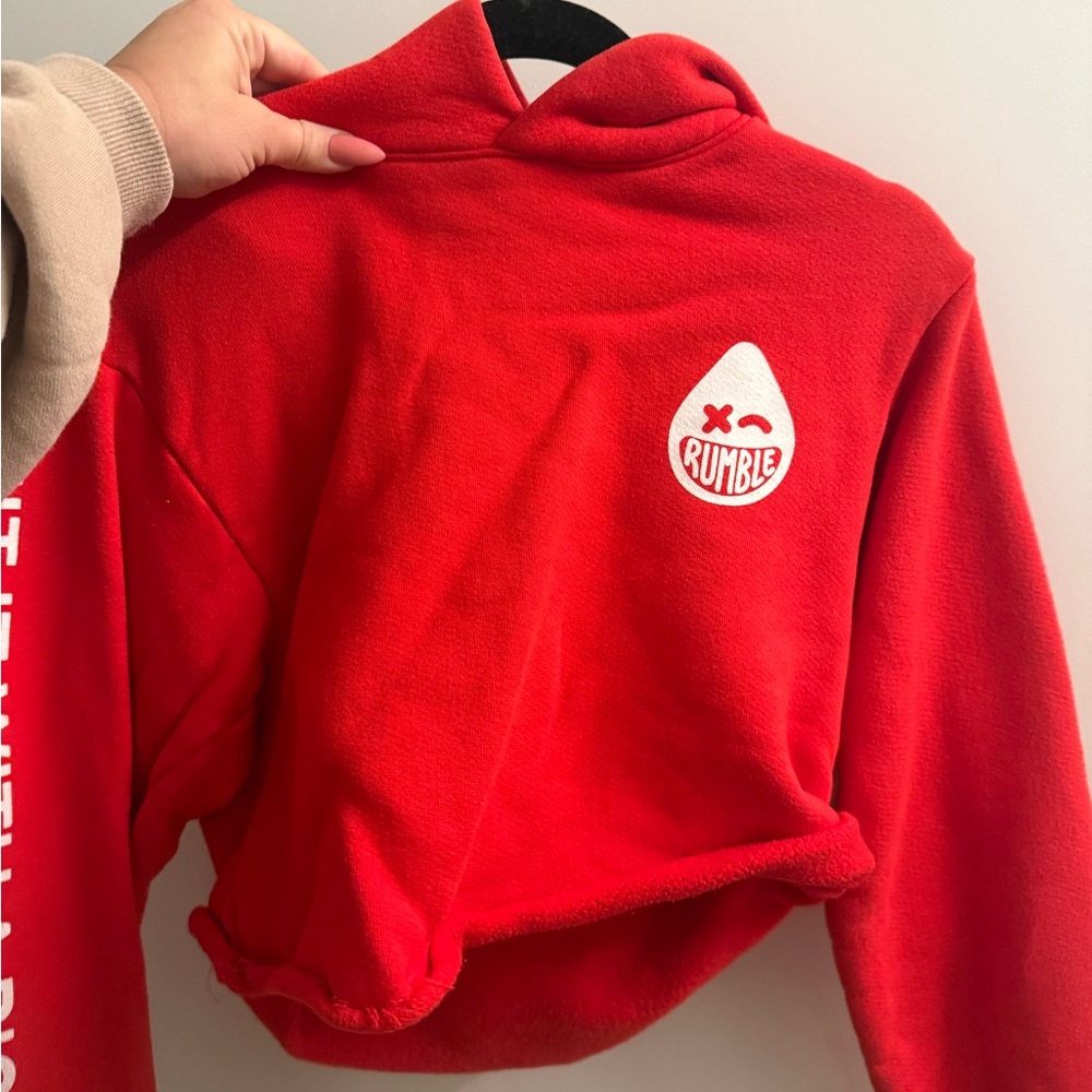 Rumble Boxing Red Women's Cropped Hoodie